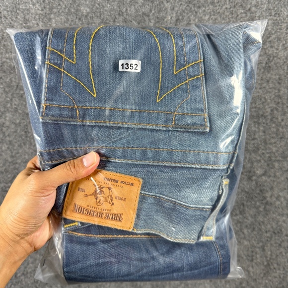 Vintage True Religion Brianna Jeans Straight Dark Wash USA Made Size 24 READ** - Picture 11 of 11